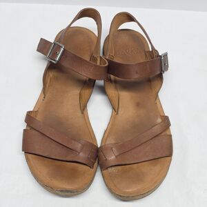 The Original Davka Brown Leather Modern Greek Sandals Everyday EU 41 US 9.5 - 10